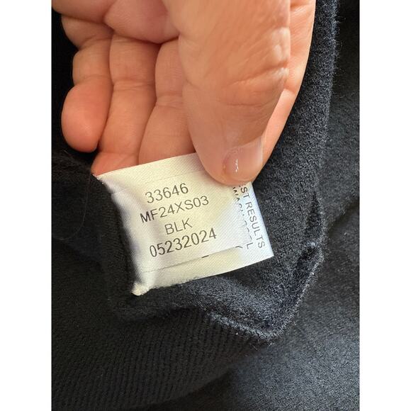 Peter Millar Excursionist Flex 1/4 Zip Pullover L Black Merino Wool MF24XS03 - Picture 6 of 9